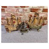 3 Cast Iron Ship Doorstops
