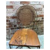1970s Iron & Wicker Chair