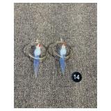 Handmade Blown Glass Parrot Figures