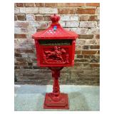 Freestanding Cast Iron Post Mail Box