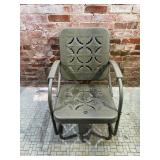 Vintage Metal Chair w Piecrust Design