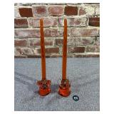 Mid-Century Lucite Candles/Candleholder