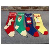 Vintage Christmas Knitted Stockings
