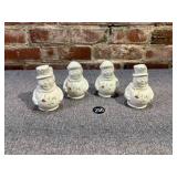 Pfaltzgraff Snowmen Salt & Pepper Shakers, 2 Sets