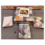 One Patch Sunday River Quilt, King w 2 Shams