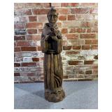 3 Ft Artisan Carved Franciscan Monk