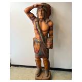 Life Sized Cigar Store Carved Indian Chief