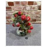 Chinese Gemstone Carved Bonsai Peachtree