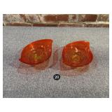 Viking Glass Persimmon Glass Bowls, Bowls