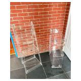 2 Acrylic Shelves, Collapsable Ladder Shelf & Cart