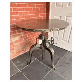 Industrial Style Adjustable Crank Side Table