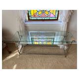 Brass & Glass Sofa Table