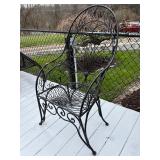 Vintage Wrought Iron Peacock Chair