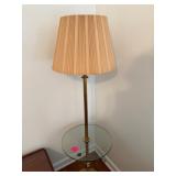 Brass & Glass Side Table Lamp