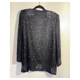 1990s Brilliante by J.A. Beaded Blouse Sz Sm
