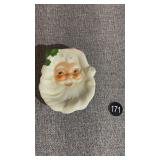 Vintage Christmas Ceramic Santa Dish