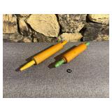 2 Vintage Wooden Rolling Pins
