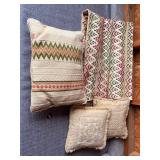 Vintage Needle Point Pillows/throw