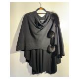 Talk of The Walk Layered Wool & Rhinestone Sweater