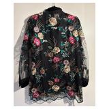 Aratta Silent Journey Embroidered Top, Sz Small