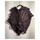 Crocheted Fur Poncho