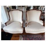 Ethan Allen Upholstered Chairs Petite Rose Pattern