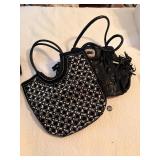 2 Rhinestone & Fringe Purses, No name