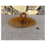 Amber Glass Tibit Tray