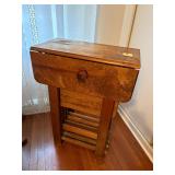 Wooden Dropleaf Space-Saver Table w 4 Sofa Tables