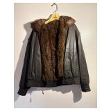 Vintage Fur Lined Leather Jacket