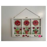 Artisan Painted 6 Panel Vintage Wooden Window