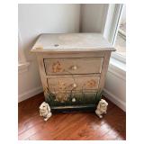 3 Drawer Painted Rabbit Side Table