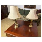 2 Brass Table Lamps