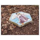 Stained Glass on Concrete Angel Paver