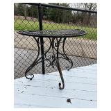 Demi-Moon Wrought Iron Side Table