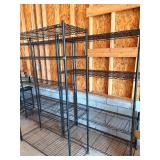 3 Black Metal Shelves