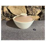Vintage Harkerware Ceramic Pottery Lidded Bowl