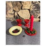 Vintage Christmas Candle Decor