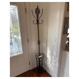 Twisted Ornate Metal Coatrack