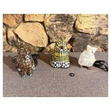 Leaded Glass Rabbit Lamps