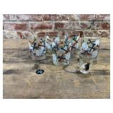 Vintage Golf Glass Tumblers & Shot Glass