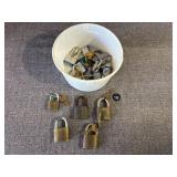 Assortment of Vintage Brass Locks & Master Locks