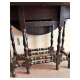 Antique Dark Wood Gateleg Table