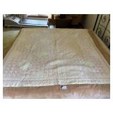Pink & White Hand Stitched Quilt