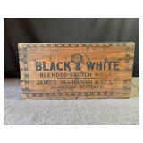 Black & White Buchanan Whiskey Crate
