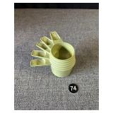Set of 5 Avocado Green Tupperware Measuring Cups