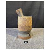 Wooden Mortar & Pestle