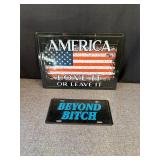 2 Metal Signs