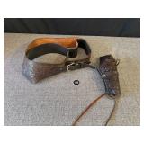 Tooled Leather Holster & Belt