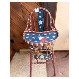 40" Red, White & Blue Highchair Plantstand